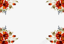 鸡年素材库春节海报装饰花朵高清图片