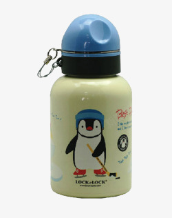 米色卡通企鹅水壶素材