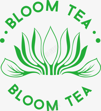 山水墨画logo茶叶中国风茶叶矢量图图标图标