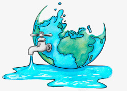 爱护地球水资源素材