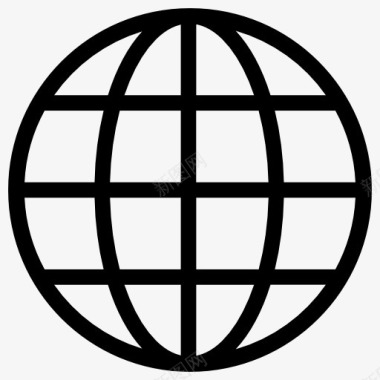 地理学世界网格图标图标