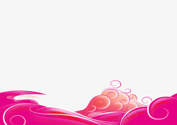 紫红色祥云装饰素材