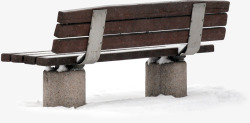 公园景观冬季凳子素材