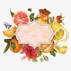 水果创意边框素材