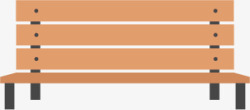 公园休息木质椅子素材