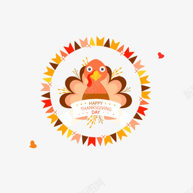 光泽质感感恩节火鸡图标图标