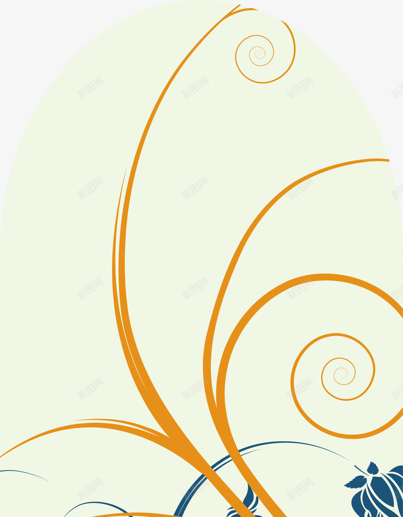 橙色树藤滑板png免抠素材_88icon https://88icon.com 椭圆标志 橙色滑板 清新植物 简约图案 线条纹理 装饰图案