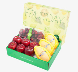 绿色环保的水果礼盒素材