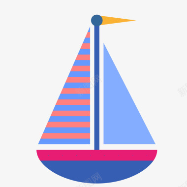 互联网网页图标设计扁平化帆船矢量图图标图标