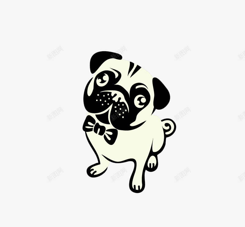 憨厚巴哥犬png免抠素材_88icon https://88icon.com 京巴犬 可爱 巴哥 巴哥犬 憨厚 狗