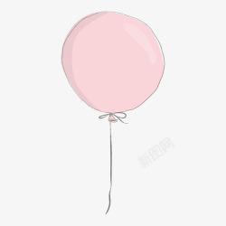 卡通粉色氢气球矢量图素材