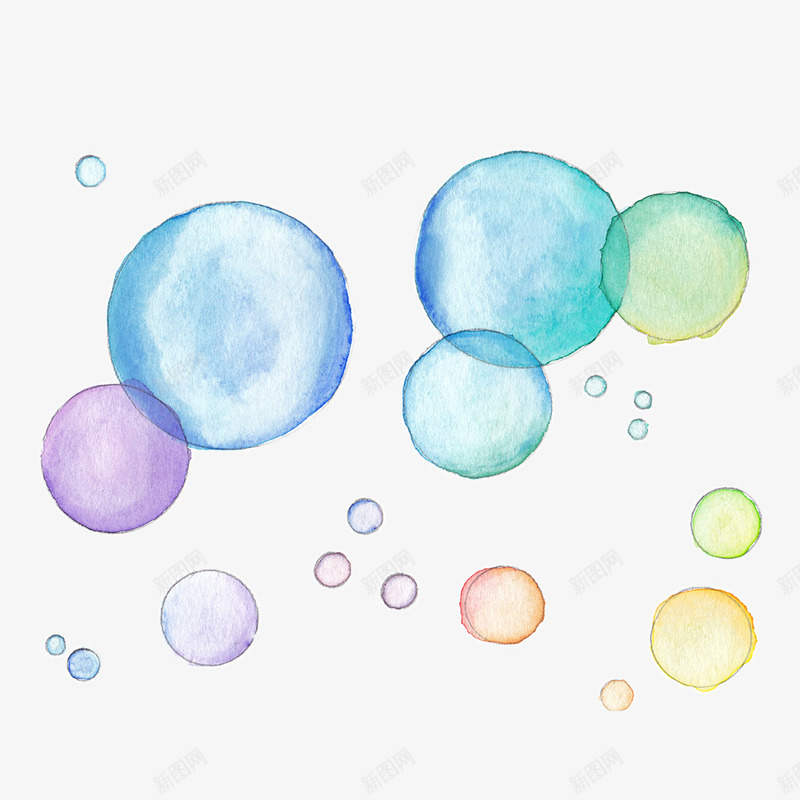 水彩气泡漂浮png免抠素材_88icon https://88icon.com 下落 圆圈 圆形 彩色 气泡 水彩 水彩泡泡 泡泡 漂浮 球体 肥皂水