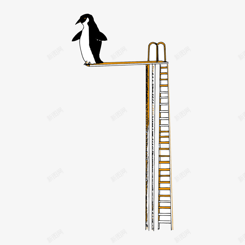 企鹅高台跳水png免抠素材_88icon https://88icon.com 企鹅 素材 跳水 高台