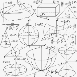 漂浮数学函数图像矢量图素材