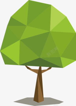 几何立体大树素材