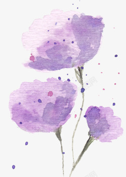 清新淡雅紫色小花素材