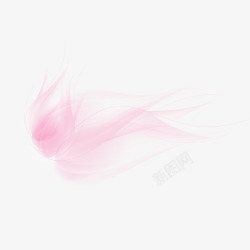 粉色的羽毛粉色渐变漂浮创意爱情元素高清图片