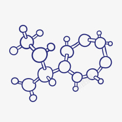 卡通分子结构纳米分子结构卡通图标高清图片