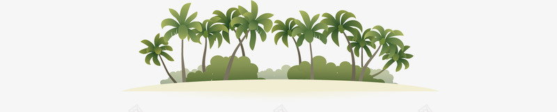 海岛植物手绘png免抠素材_88icon https://88icon.com 卡通 可爱 手绘 植物 绿色