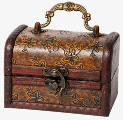 仿古宫廷带拉手木质魔法百宝盒素材