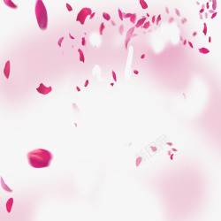 粉色漂浮花瓣背景装饰素材