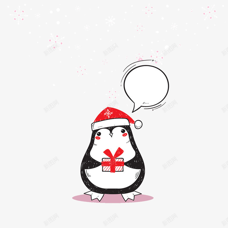 一个手绘企鹅与对话框矢量图ai免抠素材_88icon https://88icon.com 企鹅 企鹅PNG 对话框 手绘对话框 矢量对话框 黑色企鹅 矢量图