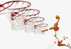 灌篮跳跃姿势篮球素材
