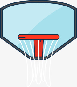 卡通风格篮球框素材