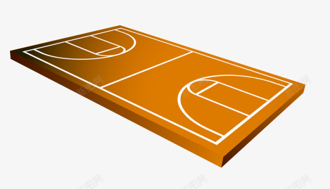 卡通手绘篮球体育场地图标图标