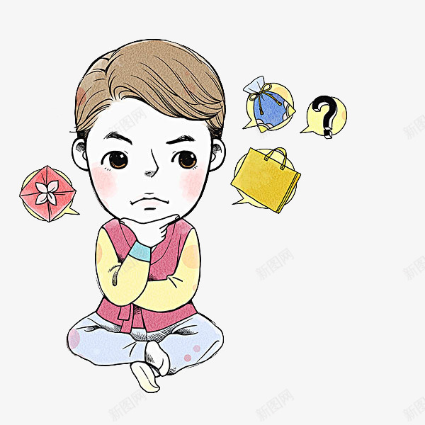 思考的男人png免抠素材_88icon https://88icon.com 卡通 帅气的 思考的 手绘 男人 礼物