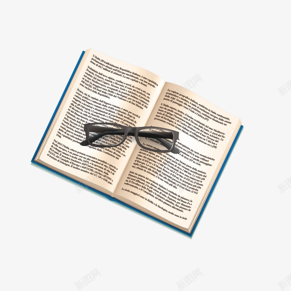 眼镜和书矢量图ai免抠素材_88icon https://88icon.com 学习 打开的书 看书 眼镜 老花镜矢量 矢量图
