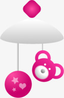 粉红色粉红色的婴儿玩具Janababyicons图标图标