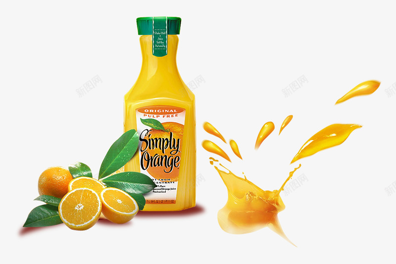 鲜榨橙汁广告psd免抠素材_88icon https://88icon.com 切开的橙子 橙子 橙汁饮料 飞溅的橙汁