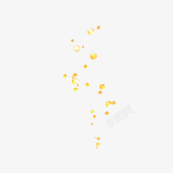 黄色梦幻泡泡效果元素素材