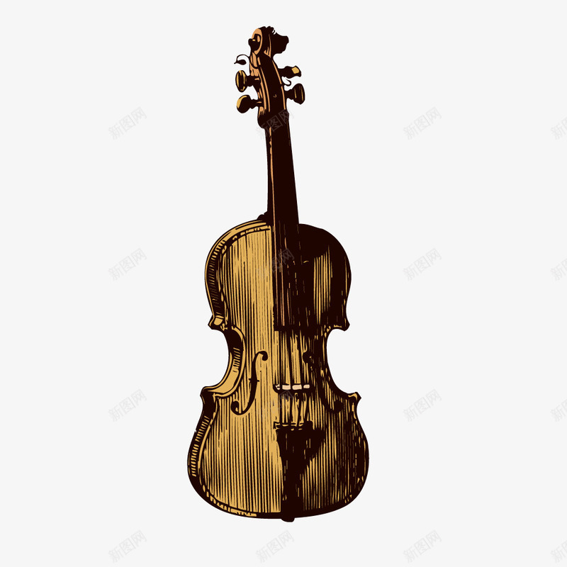 复古手绘木质小提琴png免抠素材_88icon https://88icon.com 复古 小提琴 手绘 木质