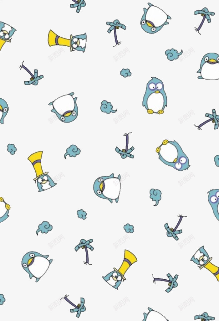卡通企鹅漂浮png免抠素材_88icon https://88icon.com 企鹅 卡通 漂浮