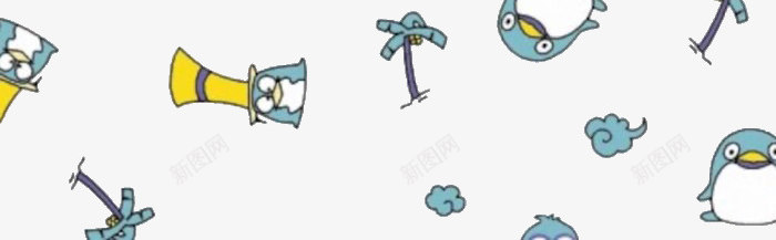 卡通企鹅漂浮png免抠素材_88icon https://88icon.com 企鹅 卡通 漂浮