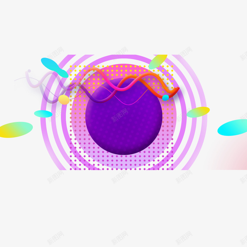 紫色电商活动圆圈png免抠素材_88icon https://88icon.com 圆环 彩带 活动 渐变 漂浮 点状 电商 紫色 纹理 质感