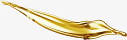 手绘金色漂浮装饰水花素材