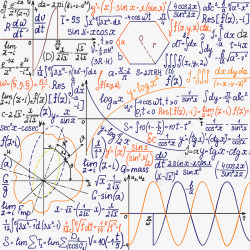 漂浮数学错题本矢量图素材