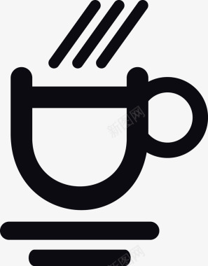 办公桌手绘素描咖啡饮料图标图标