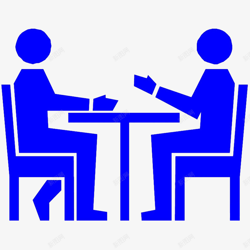 相对坐着交谈的两个人png免抠素材_88icon https://88icon.com 两人对话 两人开会 交谈 坐在椅子上的人 相对坐着 蓝色
