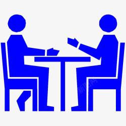 友好交谈的人相对坐着交谈的两个人高清图片