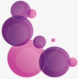 梦幻紫色圆圈矢量图素材