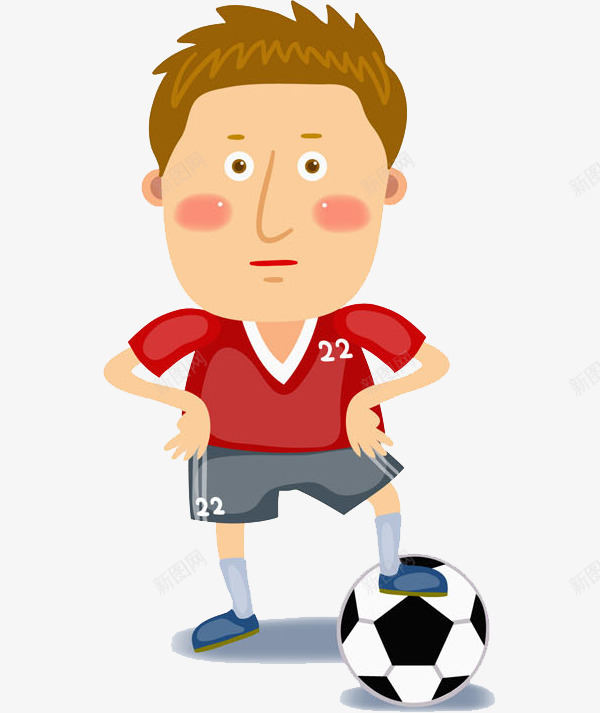 红色球衣的男人png免抠素材_88icon https://88icon.com 卡通 帅气的 掐腰的 男人 红色的 足球 运动员