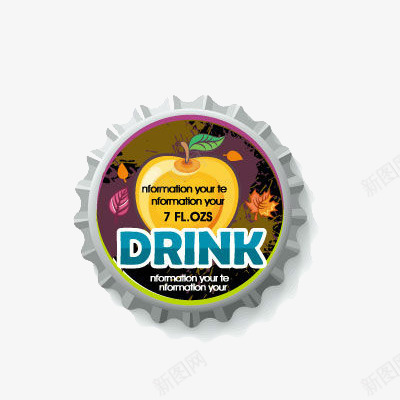 卡通啤酒盖png免抠素材_88icon https://88icon.com drink 卡通 啤酒盖 手绘 英文字母 苹果