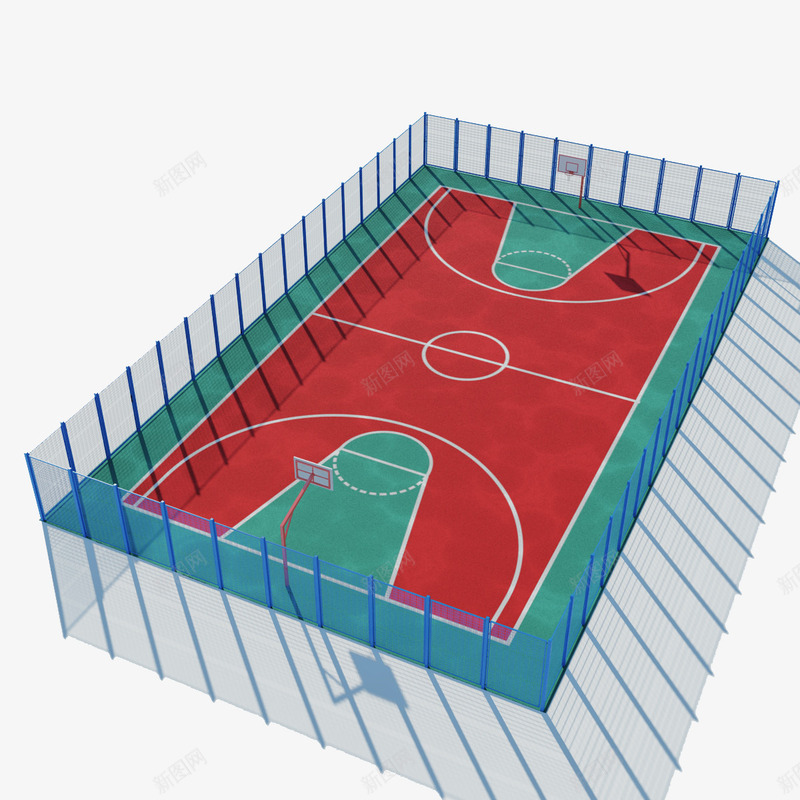 红绿色方形围栏篮球场地png免抠素材_88icon https://88icon.com 塑胶 塑胶场地 篮球场地 红绿色塑胶 红绿色塑胶篮球场地 红绿色方形围栏篮球场地
