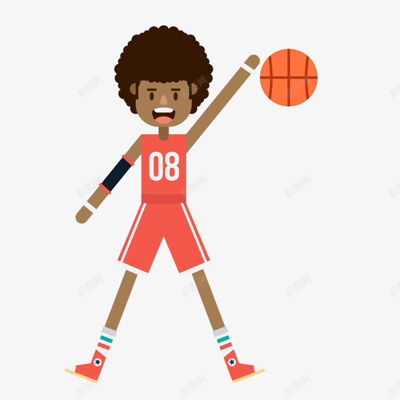 黑人打篮球人物png免抠素材_88icon https://88icon.com 卡通人物 打篮球人物 背景装饰 运动员 黑人