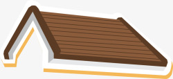 褐色房屋褐色木质高级屋顶高清图片