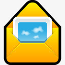 电子邮件附件邮件消息信信封软屑素材